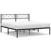 vidaXL sengeramme med sengegavl 150x200 cm metal sort