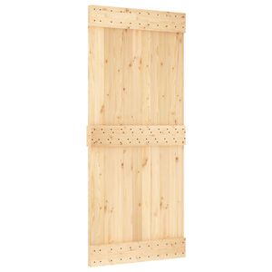 vidaXL Skyded&oslash;r NARVIK Naturfarvet og sort 90 x 210 cm (213,5 cm)