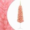 vidaXL Kunstigt slankt juletr&aelig; med julekugle 120 cm 150 LED'er