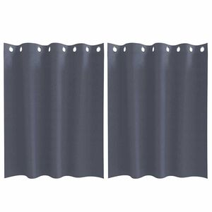 vidaXL M&oslash;rkl&aelig;gningsgardiner med ringe 2 pcs Antracit 140 x 140 cm