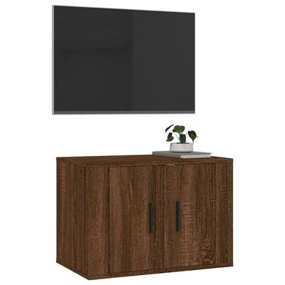 vidaXL væghængt tv-skab 57x34,5x40 cm brun egetræsfarve