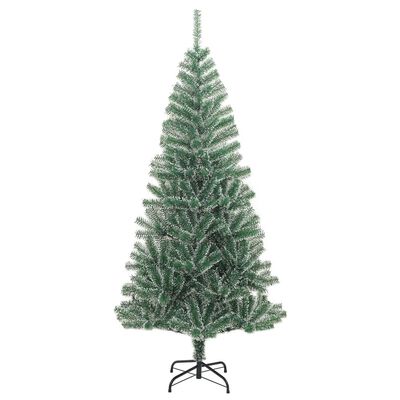 vidaXL kunstigt juletræ med sne 180 cm grøn