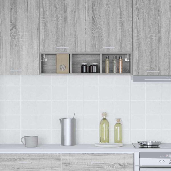 vidaXL H&aelig;ngeskab Gr&aring; Sonoma 20 x 29,5 x 80 cm Konstrueret tr&aelig;