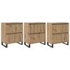 vidaXL Sideboard 3 stk. Artisan Egetr&aelig; 60 x 35 x 70 cm