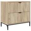 vidaXL Sengebord Sonoma-eg 63.5 x 36 x 61 cm Konstrueret tr&aelig;