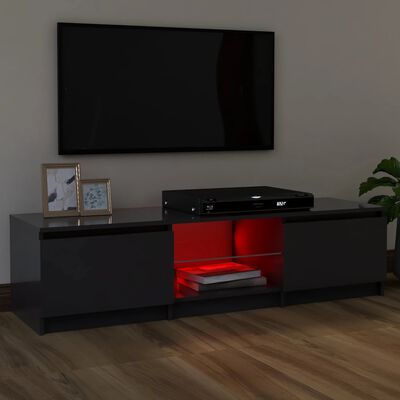 vidaXL tv-skab med LED-lys 120x30x35,5 cm grå