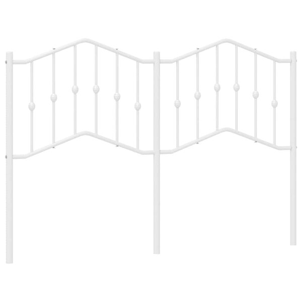 vidaXL sengegavl 150 cm metal hvid