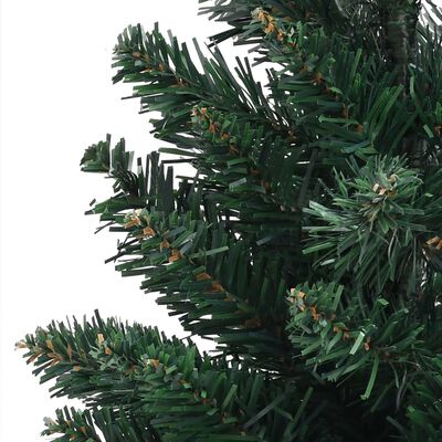 vidaXL kunstigt juletræ med juletræsfod 60 cm PVC grøn