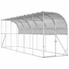 vidaXL H&oslash;nsehus Mod V&aelig;g S&oslash;lv 600 x 150 x 215 cm Galvaniseret st&aring;l
