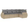 vidaXL sofas&aelig;t til haven 5 dele med hynder polyrattan beige
