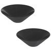 vidaXL h&aring;ndvaske 2 stk &Oslash;42x14 cm keramik glans sort