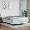vidaXL Boxspring sengeramme 140x190 cm kunstl&aelig;der hvid