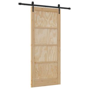 vidaXL Skyded&oslash;r ORKDAL 86 x 198,5 cm Massivt fyrretr&aelig; Naturfarvet