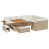 vidaXL Havesofa S&aelig;t 12 stk. Beige polyrattan