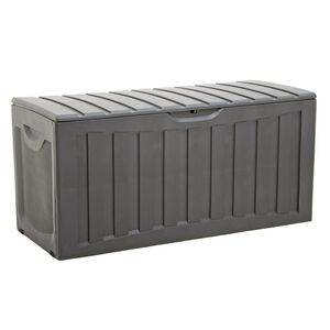 vidaXL opbevaringsboks 118x53x57 cm polypropylen sort