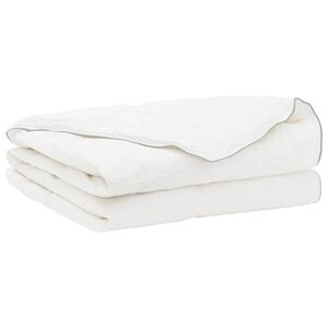 vidaXL Dyne FULDA 220 x 240 cm Sommer 100 GSM 90% g&aring;sedun Hvid