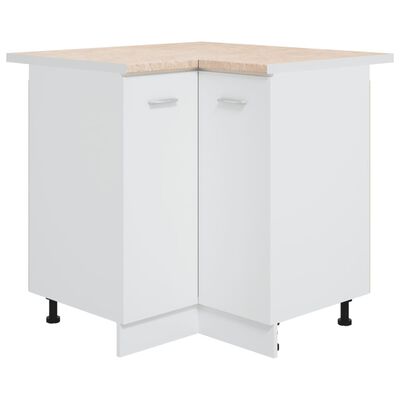 vidaXL hjørnebordplade til køkken spånplade marmoreffekt beige
