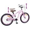 vidaXL B&oslash;rnecykel 20 tommer til b&oslash;rn i alderen 6-11 &aring;r Lys pink