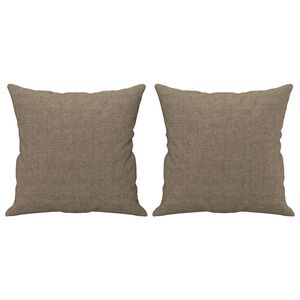 vidaXL pyntepuder 2 stk. 40x40 cm stof gr&aring;brun