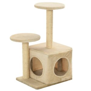 vidaXL kradsetr&aelig; til katte med sisal-kradsestolper 60 cm beige
