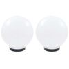 vidaXL LED-kuglelamper 2 stk. kugleformet 25 cm PMMA
