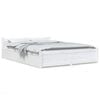 vidaXL sengeramme med skuffer 135x190 cm dobbelt hvid