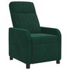 vidaXL Recliner M&oslash;rkegr&oslash;n Velour (V)