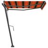 vidaXL fritstående markise 350x250 cm automatisk betjening orange/brun