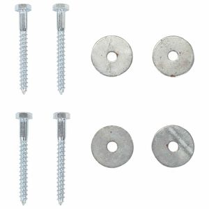 vidaXL Jordanker 4 pcs S&oslash;lv &Oslash;10 x 60 cm Galvaniseret metal
