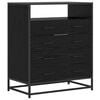 vidaXL Skuffeskab 4-Skuffe Sort eg 70 x 41 x 83,5 cm Konstrueret tr&aelig;