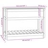 vidaXL plantekasse med hylde 111,5x54x81 cm massivt fyrretr&aelig; gr&aring;