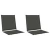 vidaXL S&aelig;de- og rygpuder 2 pcs Antracit 47 x 45 x 2 cm Polyester
