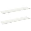 vidaXL Sv&aelig;vende hylde V&aelig;gmonteret 2 pcs Hvid 100 x 18 x 2,5 cm St&aring;l