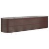 vidaXL plantekasse 296x80x68 cm galvaniseret st&aring;l brun