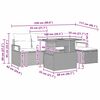 vidaXL Havesofa S&aelig;t 6 pcs Beige polyrattan