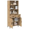 vidaXL Highboard Artisan Egetr&aelig; 69,5 x 34 x 180 cm Konstrueret tr&aelig;
