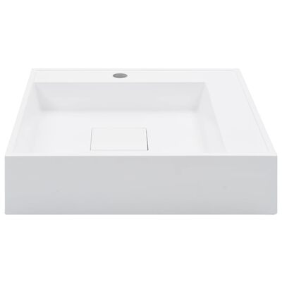 vidaXL håndvask 50 x 50 x 12,3 cm mineralstøbt/marmorstøbt hvid