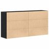 vidaXL Sideboards 2 pcs Sort eg 79 x 38 x 80 cm Konstrueret tr&aelig;