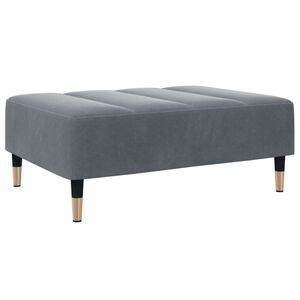 vidaXL fodskammel 77x55x31 cm velour m&oslash;rkegr&aring;