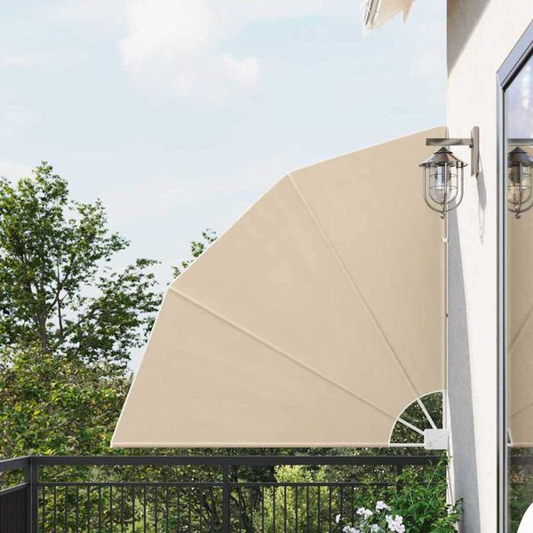 vidaXL Balkon Afsk&aelig;rmning Beige 140 x 140 cm Polyester