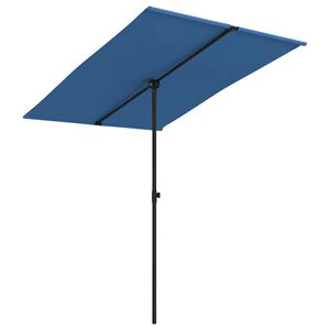 vidaXL haveparasol med aluminiumstang 2x1,5 m azurbl&aring;