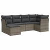 vidaXL sofas&aelig;t til haven 6 dele med hynder polyrattan gr&aring;
