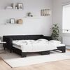 vidaXL daybed med udtr&aelig;k 100x200 cm stof sort