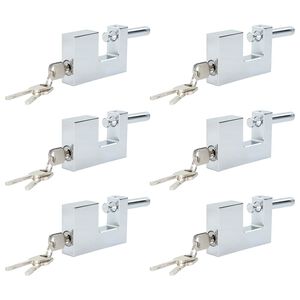 vidaXL H&aelig;ngel&aring;s 6 pcs S&oslash;lv 8,7 x 1,9 x 5,5 cm Jern