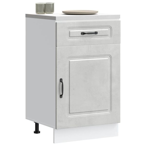 vidaXL k&oslash;kkenunderskab Kalmar konstrueret tr&aelig; beton gr&aring;