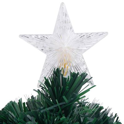 vidaXL juletræ med juletræsfod og lys 64 cm fiberoptisk
