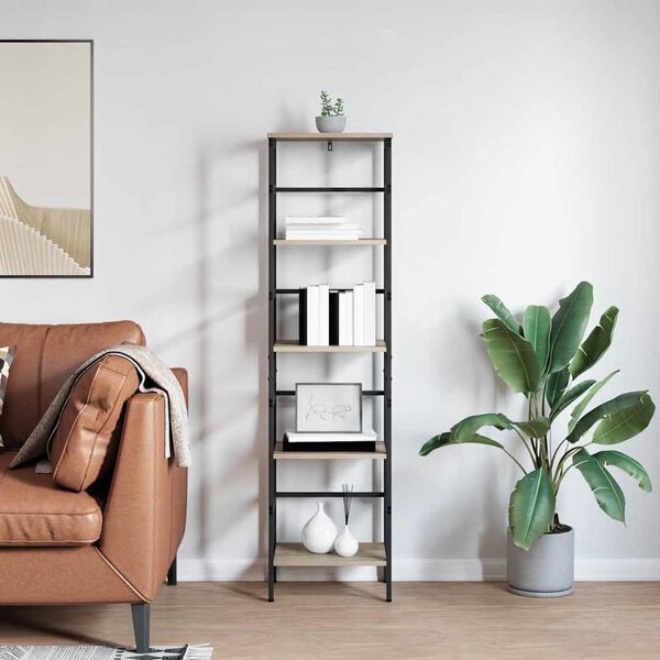 vidaXL Bogreol Sonoma eg 40 x 29,5 x 149 cm Konstrueret tr&aelig;