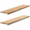 vidaXL vindueskarme 2 stk ubehandlet 120x25x2 cm massivt egetr&aelig;