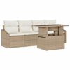 vidaXL Havesofa S&aelig;t 5 stk. Beige polyrattan