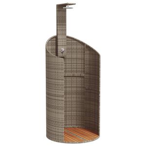 vidaXL havebruser 100x100x241,5 cm polyrattan og akacietr&aelig; gr&aring;